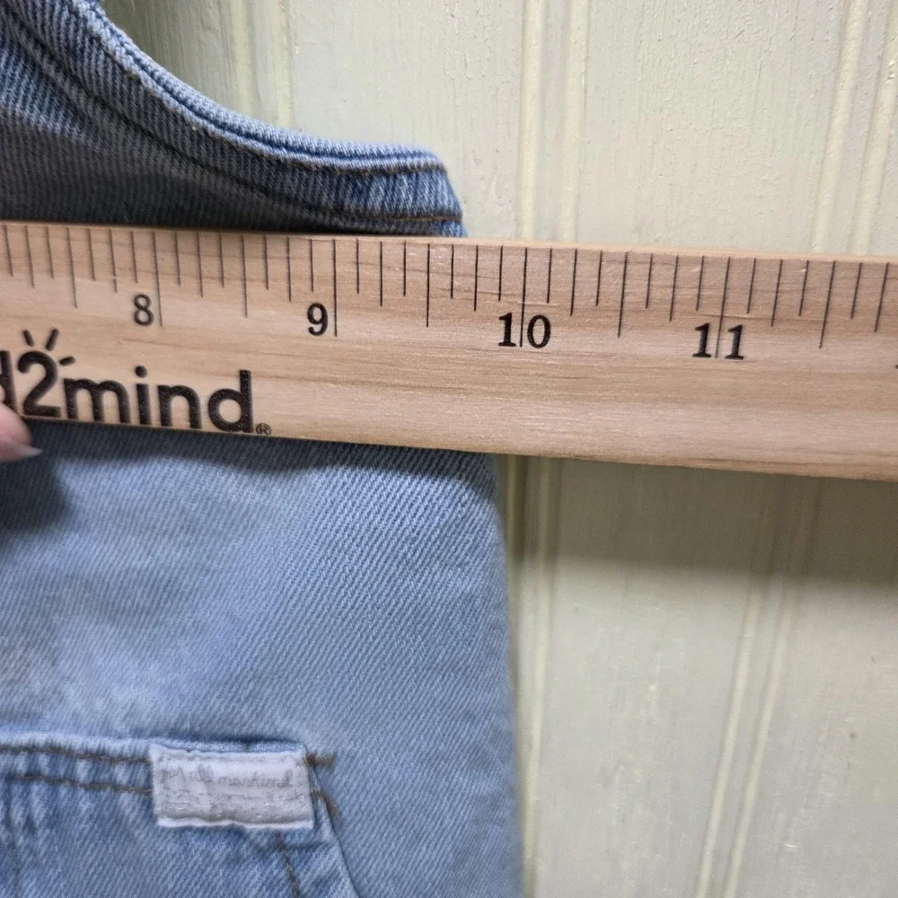 7 For All Mankind Overall Dress Girls 18-24 Months Blue Denim Pocket Jumper